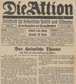 from Die Aktion, vol. 2, no. 4. January 22, 1912