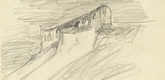 Lyonel Feininger. Ruin on the Cliff. 1934