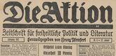 from Die Aktion, vol. 2, no. 4. January 22, 1912