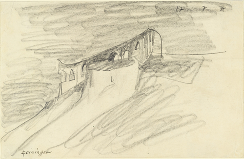 Lyonel Feininger. Ruin on the Cliff. 1934