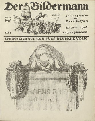 August Gaul. Horn's Ledge (Horns Riff) (front cover, folio 12) from the periodical Der Bildermann, vol. 1, no. 6 (Jun 1916). 1916