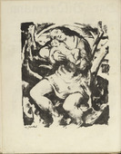 Willy Jaeckel. Mother with Child to Her Cheek (Mutter mit Kind an der Wange) (plate, folio 12 verso) from the periodical Der Bildermann, vol. 1, no. 6 (June 1916). 1916