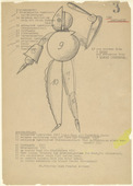 Oskar Schlemmer. Abstract Dancer (Der Abstrakte) from Notes and Sketches for the Triadic Ballet (Das triadische Ballett). (c. 1938)
