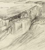 Lyonel Feininger. The Ruin on the Cliff. 1935