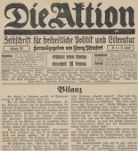 from Die Aktion , vol. 2, no. 5. January 29, 1912