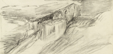 Lyonel Feininger. The Ruin on the Cliff. 1935
