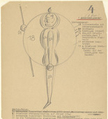 Oskar Schlemmer. Disk Dancer (Scheibentänzer) from Notes and Sketches for the Triadic Ballet (Das triadische Ballett). (c. 1938)