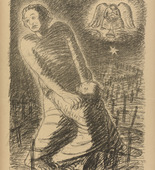 Ernst Barlach. First Victory, then Peace (Erst Sieg, dann Frieden) (plate, p. 81) from the periodical Kriegszeit. Künstlerflugblätter, vol. 1, no. 20 (30 Dec 1914). 1914