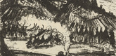 Ernst Ludwig Kirchner. Landscape in the Taunus (Landschaft im Taunus) (plate, folio 13) from the periodical Der Bildermann, vol. 1, no. 6 (Jun 1916). 1916