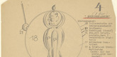 Oskar Schlemmer. Disk Dancer (Scheibentänzer) from Notes and Sketches for the Triadic Ballet (Das triadische Ballett). (c. 1938)