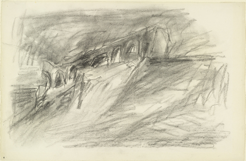 Lyonel Feininger. Ruin on the Cliff. (1935)