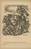 Otto Hettner. The War Year (Das Kriegsjahr) (in-text plate, p. 82) from the periodical Kriegszeit. Künstlerflugblätter, vol. 1, no. 20 (30 Dec 1914). 1914
