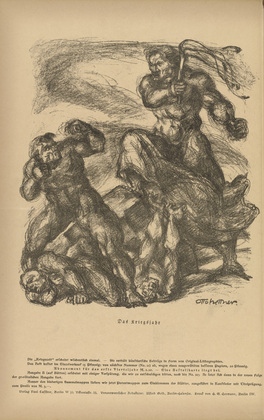 Otto Hettner. The War Year (Das Kriegsjahr) (in-text plate, p. 82) from the periodical Kriegszeit. Künstlerflugblätter, vol. 1, no. 20 (30 Dec 1914). 1914