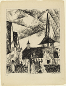 Lyonel Feininger. The City at the Edge of the World (In der Stadt am Ende der Welt). 1912