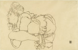 Egon Schiele. Woman with Slipper (Frau mit Hausschuh). 1917