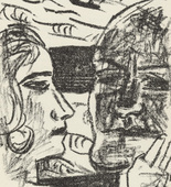 Max Beckmann. Second Illustration for Scene 2 (plate facing page 36) from Der Mensch ist kein Haustier (Man Is Not a Domestic Animal). 1937