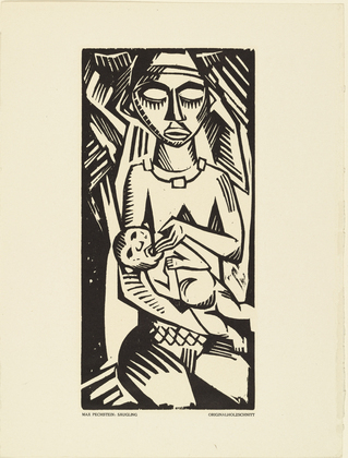 Max Pechstein. Infant (Säugling) (plate, preceding p. 161) from the periodical Das Kunstblatt, vol. 2, no. 6 (Jun 1918). 1918 (executed 1917)