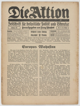 Die Aktion, vol. 2, no. 9. February 26, 1912