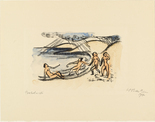 Max Pechstein. Four Nudes at the Sea for the illustrated book The Samland Ode (Vier Akte am Meer für das illustrierte Buch Die Samländische Ode). 1917