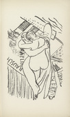 Max Beckmann. First Illustration for Scene 5 (plate facing page 54) from Der Mensch ist kein Haustier (Man Is Not a Domestic Animal). 1937
