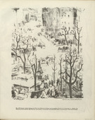 Wilhelm Wagner. On the Kurfürstendamm, Berlin (Berlin, Am Kurfürstendamm) (plate, folio 15) from the periodical Der Bildermann, vol. 1, no. 7 (July 1916). 1916