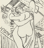 Max Beckmann. First Illustration for Scene 5 (plate facing page 54) from Der Mensch ist kein Haustier (Man Is Not a Domestic Animal). 1937