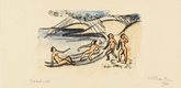 Max Pechstein. Four Nudes at the Sea for the illustrated book The Samland Ode (Vier Akte am Meer für das illustrierte Buch Die Samländische Ode). 1917
