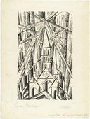 Lyonel Feininger. Cathedral (Kathedrale) for Program of the State Bauhaus in Weimar (Programm des Staatlichen Bauhauses in Weimar). 1919