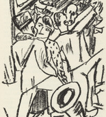 Max Beckmann. Second Illustration for Scene 5 (plate facing page 64) from Der Mensch ist kein Haustier (Man Is Not a Domestic Animal). 1937