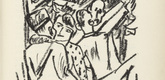 Max Beckmann. Second Illustration for Scene 5 (plate facing page 64) from Der Mensch ist kein Haustier (Man Is Not a Domestic Animal). 1937