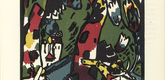 Vasily Kandinsky. The Archer (Bogenschütze) (plate facing page 14) from Onze Peintres (Eleven Painters): Taeuber, Kandinsky, Leuppi, Vordemberge, Arp, Delaunay, Schwitters, Kiesler, Morris, Magnelli, Ernst. 1949 (executed 1908-1909, reprinted posthumously).
