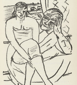 Max Beckmann. Illustration for Scene 6 (plate facing page 70) from Der Mensch ist kein Haustier (Man Is Not a Domestic Animal). 1937