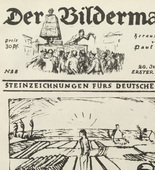 Erich Heckel. Belgian Landscape (Belgische Landschaft) (front cover, folio 16) from the periodical Der Bildermann, vol. 1, no. 8 (Jul 1916). 1916