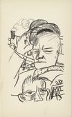 Max Beckmann. Illustration for Scene 10 (plate facing page 110) from Der Mensch ist kein Haustier (Man Is Not a Domestic Animal). 1937