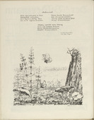 August Gaul. The Meadow (Die Wiese) (plate, folio 16 verso) from the periodical Der Bildermann, vol. 1, no. 8 (Jul 1916). 1916