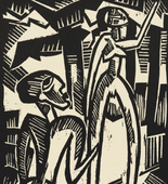 Karl Schmidt-Rottluff. Couple (Menschenpaar) (plate, preceding p. 33) from the periodical Das Kunstblatt, vol. 2, no. 2 (Feb 1918). 1918 (executed 1917)
