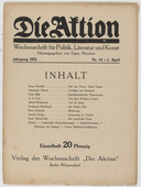 Die Aktion, vol. 2, no. 14. April 1, 1912