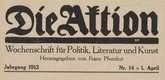 Die Aktion, vol. 2, no. 14. April 1, 1912