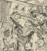 Max Beckmann. The Last Ones (plate 10) [Die Letzten (Blatt 10)] from Hell (Die Hölle). (1919)