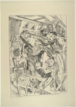 Max Beckmann. The Last Ones (plate 10) [Die Letzten (Blatt 10)] from Hell (Die Hölle). (1919)
