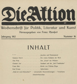 Die Aktion, vol. 2, no. 16. April 17, 1912