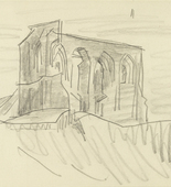 Lyonel Feininger. Ruin on the Cliff. 1928