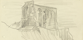 Lyonel Feininger. Ruin on the Cliff. 1928
