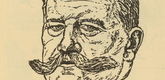 Erich Büttner. Portrait of Hindenburg (Porträt Hindenburg) (in-text plate, p. 91) from the periodical Kriegszeit. Künstlerflugblätter, vol. 1, no. 23 (20 Jan 1915). 1915