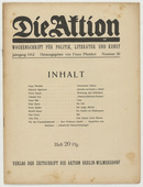 Die Aktion, vol. 2, no. 20. May 15, 1912