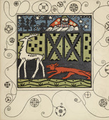 Oskar Kokoschka. Shepherd, Stag and Fox (Hirt, Hirsch und Fuchs). Illustration for the shadow play The Speckled Egg (Das getupfte Ei) (plate 1) from the First Theater Program of Kabarett Fledermaus (Cabaret Fledermaus). 1907