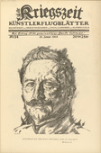 Erich Büttner. Emperor William II (in-text plate, p. 95) from the periodical Kriegszeit. Künstlerflugblätter, vol. 1, no. 24 (27 Jan 1915). 1915