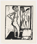 Karl Schmidt-Rottluff. Girl before a Mirror (Mädchen vor dem Spiegel). 1914, published 1919