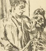 Lovis Corinth. Death and the Youth (Tod und Jüngling) from Dance of Death (Totentanz). (1921, published 1922)