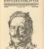 Erich Büttner. Emperor William II (in-text plate, p. 95) from the periodical Kriegszeit. Künstlerflugblätter, vol. 1, no. 24 (27 Jan 1915). 1915